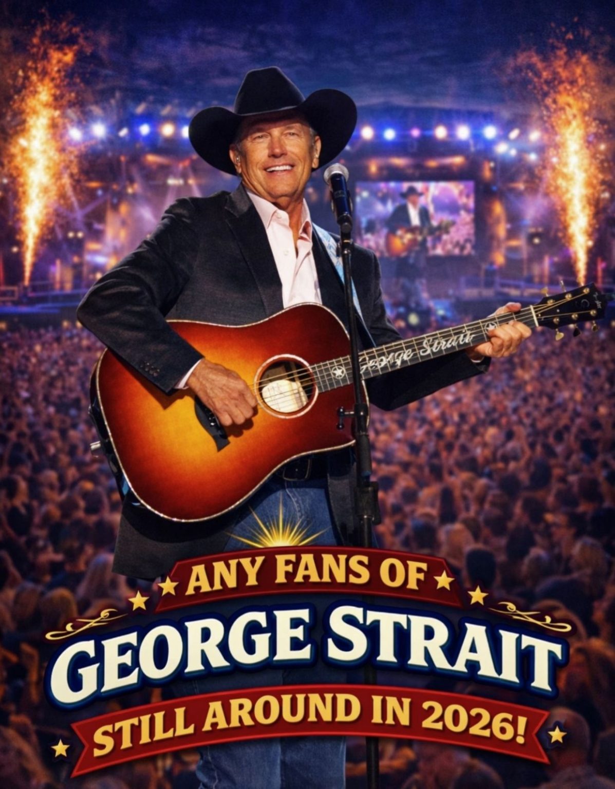 George Strait Riding One unforgettable night in a packed stadium, something extraordinary ...
